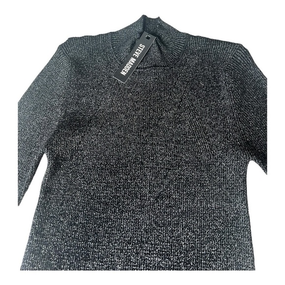 Nadina Sweater Dress in Black & Silver
Metallic by Steve Madden NEW Size XS - Picture 11 of 15